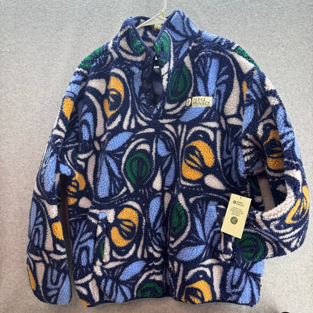 Parks Project Wonderland Trail High Pile Fleece Pullover Sweater-NEW-LARGE
